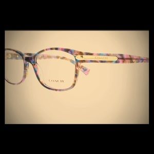 Coach glasses in confetti purple